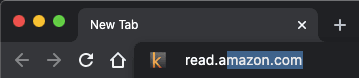 Enter Kindle Cloud Reader URL