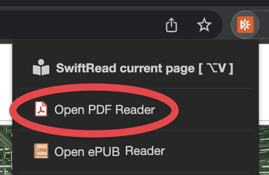 Click on 'Open PDF Reaader'